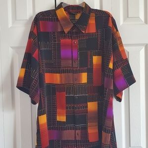 Monzini Collection Vintage Y2K Button Down Party Shirt USA